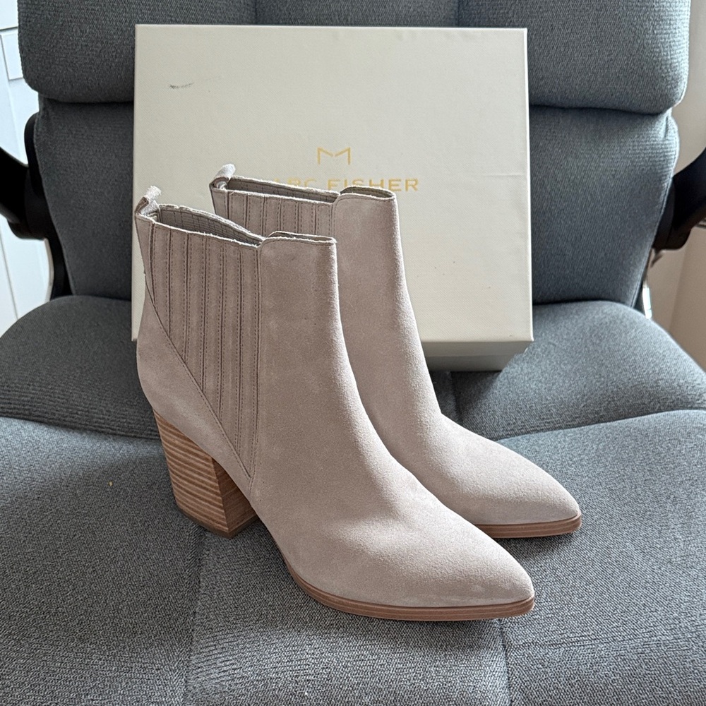 Marc Fisher Women's Beige Ankle Booties